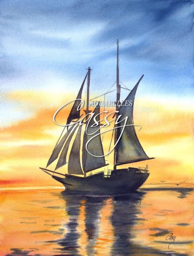 Voiles Latines - 41 cm X 31 cm